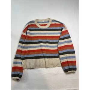Madewell Striped Sweater Womens Large Merino Wool Alpaca Blend Oversized
